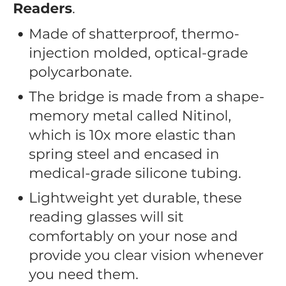 ThinOptics Headline readers 1.5 magnification clear